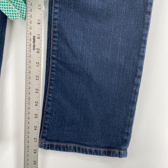 Chaps Jeans Women's Size 8 Straight Leg Dark Blue Denim 5 Pocket Stretch - Picture 6 of 11